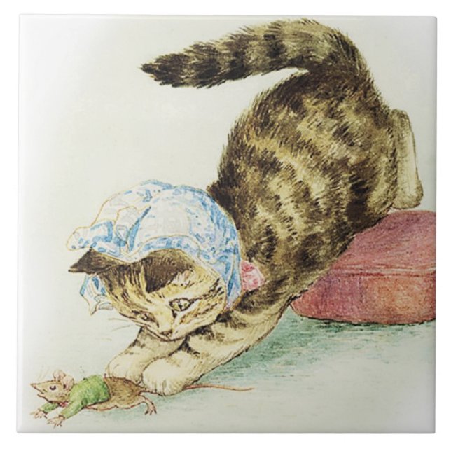 "Miss Moppet Chase a Mouse", por Beatrix Potter (Frente)