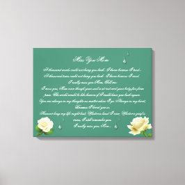 Miss You Mãe 24x16 Canvas Print