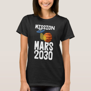 Missão Mars 2030 Viagem do Espaço Juvenil Camiseta