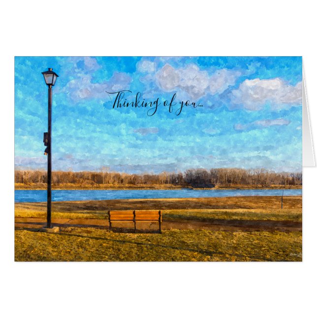 Missouri River Bench Pensando Em Um Cartão U (Frente horizontal)