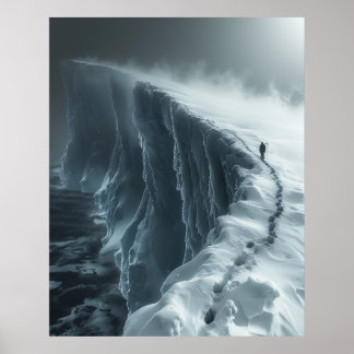 Misteriosa Poster de Vista Aérea da Antártica Desc
