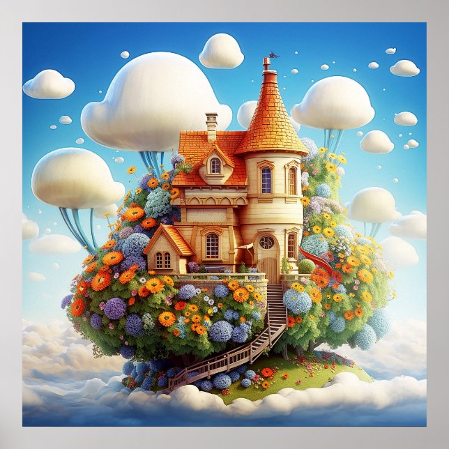 Misterioso Poster da Terra da Natureza Surreal Flo (Frente)