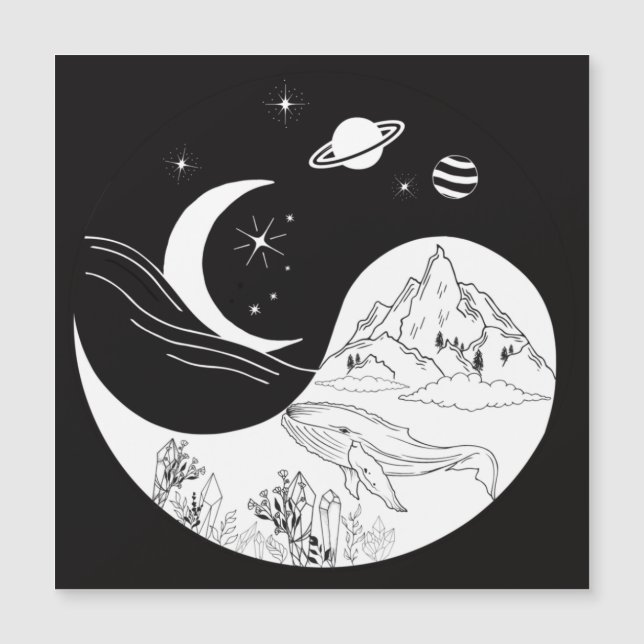 Mística Celestial Yin Yang Significa Amor (Frente)