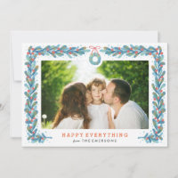 Mistle Wreath - Cartão com fotos de Férias