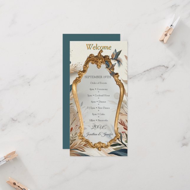 Mistura boêmica de cores e tema floral (Frente/Verso In Situ)