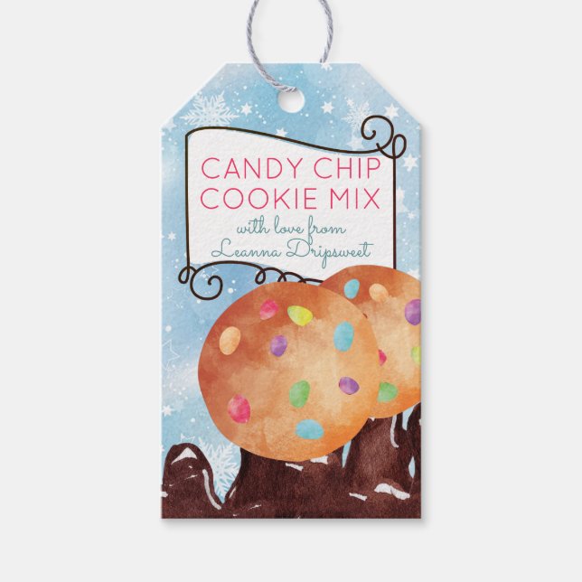 Mistura de biscoito de Natal em uma etiqueta de pr (Frente)