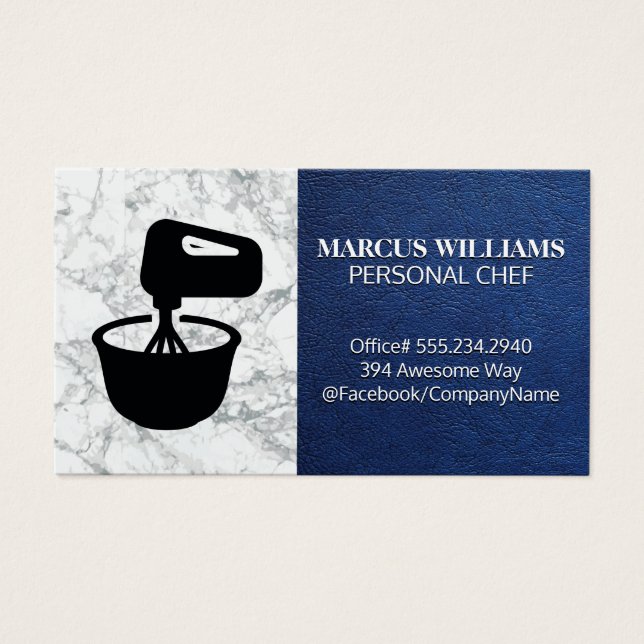 Mistura de Bowl | Mármore De Couro Azul (Frente)