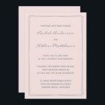 Mistura Rosa Blush - Convites de Casamento Rosa<br><div class="desc">Convite de casamento temporário - ALTERE a cor de fundo para qualquer cor! Mostramos belíssimos rosa / cor-de-rosa. Duas bordas retangulares - EXCLUA-as ou ALTERE a cor do sotaque dos retângulos! ALTERAR as fontes, o texto, a cor do texto. Use esta modelo para design de seus próprios convites de casamento...</div>