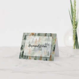 Misty Forest Masculine Dobrou Obrigado Notas