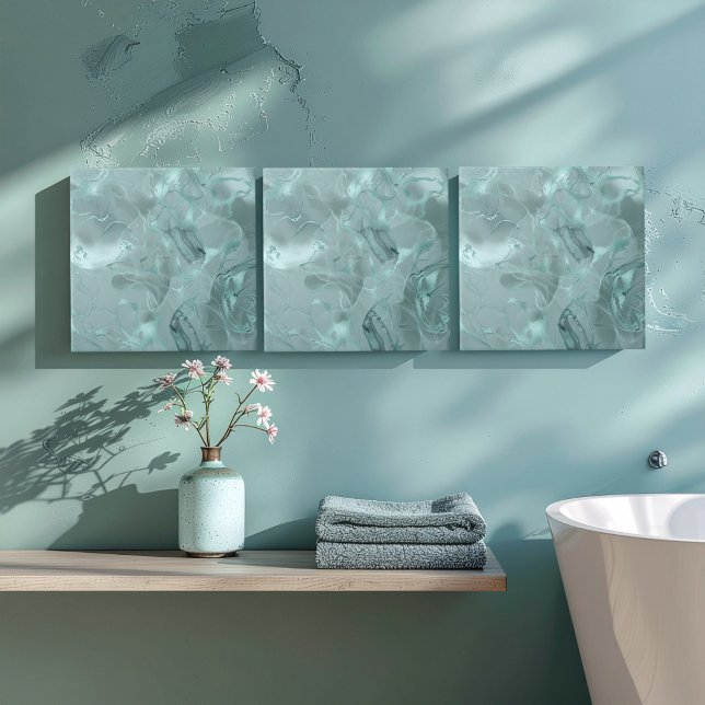 Misty Marble Abstract Pattern Med Teal ID705b (Criador carregado)