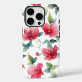 Misty Red Floral Pattern