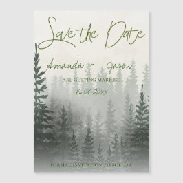 Misty Romantic Forest Trees Casamento Salve A Data