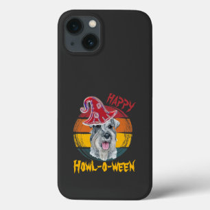 Mittelschnauzer Halloween Vintage Pôr-do-Sol Engra