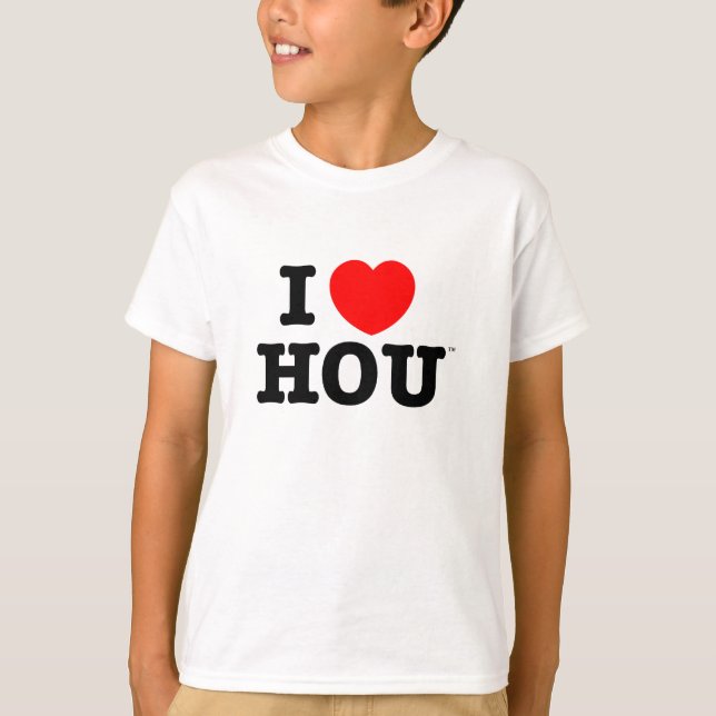 Miúdo eu amo a camisa de Houston (Frente)