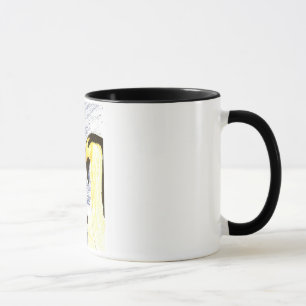 Miúdos que tiram a caneca da família do pinguim
