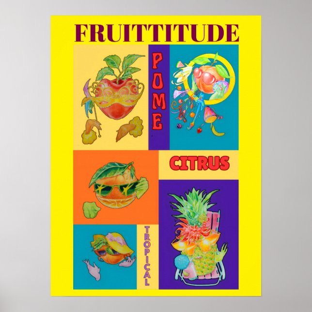 MIXED FRUIT PERSONALITY DISPLAY POSTER (Frente)