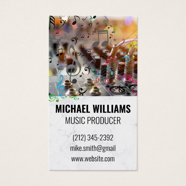 Mixer de Conselho de som | Notas de música (Frente)