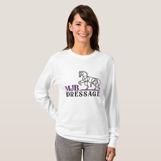MJB Dressage - camiseta de manga longa (Frente Completa)