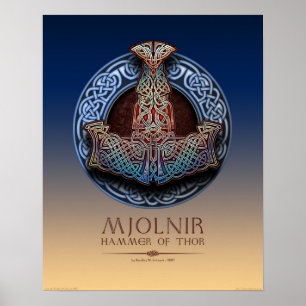 Mjolnir - Poster de martelo de Thor (16x20")