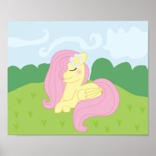 Mlp Fluttershy tirado em próprio poster do estilo