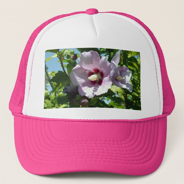 Moave Flor de Hibisco Árvore, Boné de Caminhoneira (Frente)