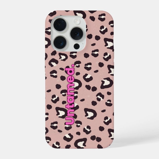 Mobile case pink animal print (Verso)