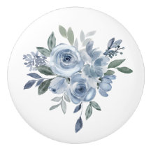 Mobiliário Flores Azuis e Verdes