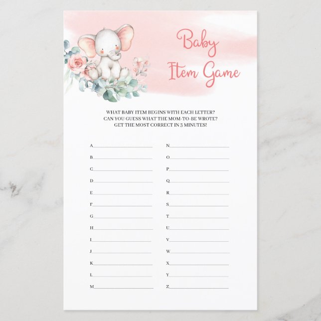 Moça Elefante Eucalyptus, Wreath Baby Item Game (Frente)