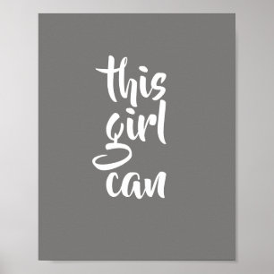 moça motivadora cita tipografia moderna poster