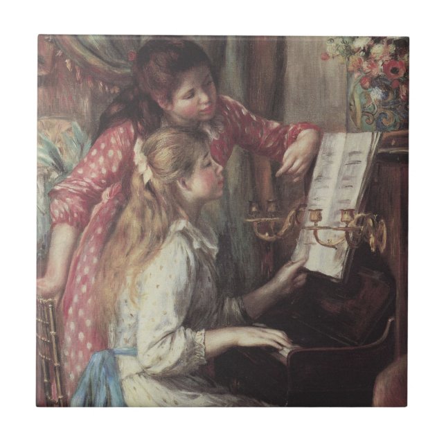 Moças ao Piano por Pierre Renoir (Frente)