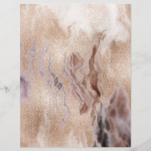 Mocha Brown Granite Dourado 2 Papel Scripbook Lado