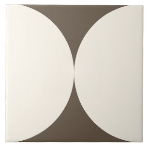 Mocha Brown Modern Geométrico Semi Azulejo