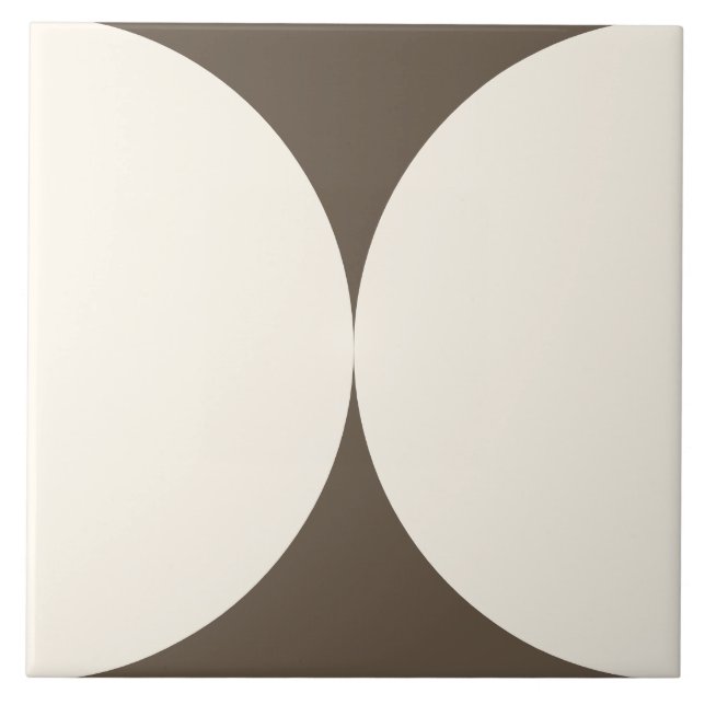 Mocha Brown Modern Geométrico Semi Azulejo (Frente)