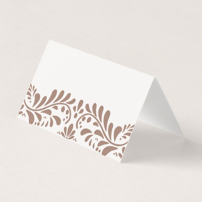 Mocha Brown Talavera Fiesta Place Mesa Decor (Frente)