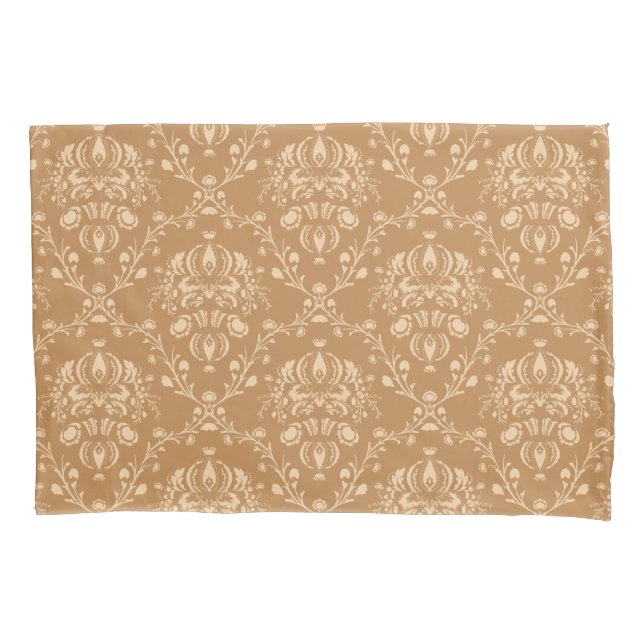 Mocha Latte Brown Damask (Frente-Esquerda)