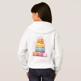 Mochi Stack Kids Hoodie Adorável