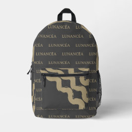 Mochila Abstrata LUNANCÉA – Estilo Dourado e Escur