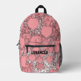 Mochila Abstrata Rosa LUNANCEA | Estilo de Arte Mo