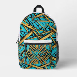 Mochila ciano do ouro Cityscape