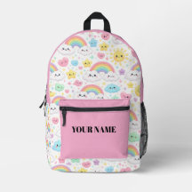 Mochila Colorida Arco-Íris Kawaii Personalizada |