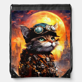 Mochila com texto desenhado