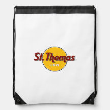 Mochila com texto desenhado