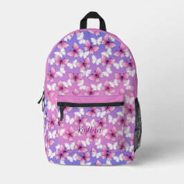 Mochila Cor-de-Rosa Feminina Borboleta Kawaii Pers