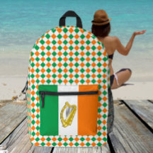 Mochila das cores da Irlanda, Harp, Irish Flag