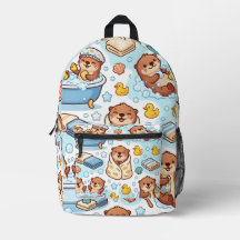 Mochila de Banho de Bolhas de Lontra – Padrão Fofo
