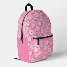 Mochila de Corações Rosa Bonitos Meninos Moça