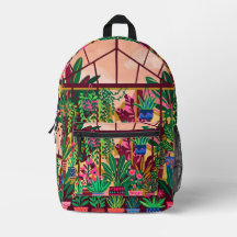 Mochila de Estufa Botânica – Burgundy & Dourado