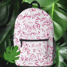 Mochila de Folhas Tropicais de Praia Rosa