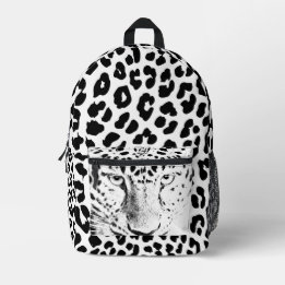 Mochila de impressão felina-leopardo fascinante