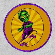 Mochila de Skate de Alien Engraçado